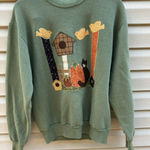 Vintage Havana VTG Crewneck Sweatshirt Fall Pumpkin Harvest  Green Size medium Made‎ In USA Photo 0
