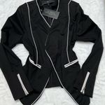 Stoosh  Black Blazer with white contrast piping Photo 13