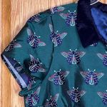 Modcloth Uniqueness on Offer Brocade Beatle Insect Shirt Dress Green Size 2X Photo 7