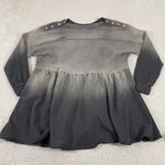 Free People Marlena Dress Women XS Grey Black Ombré Long Sleeve Mini Photo 3