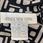 Jones New York Vintage Silk Taupe Black Tie Neck Blouse Sz 4 Photo 10
