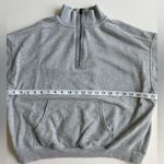 Aerie  Womens Gray Cropped Quarter Zip Long Sleeve Sweatshirt with Pocket Size Sm Photo 4