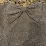 BE ORIGINAL SPARKLE CROP TOP SIZE M BOW NWT ADJ STRAP HOLIDAY PARTY Light Gold Size M Photo 6