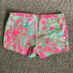 Lilly Pulitzer Loxley size 4 pink/green flat front chino shorts Photo 2