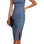 LULUS Splendid Moment Medium Wash Chambray Sleeveless Midi Dress Blue Photo 0