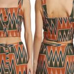 Veronica Beard NWT  Tiffany Cropped Top in Tribal Print Linen Blend Tank Womens L Photo 0
