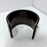 Diesel Vintage Brown Embossed Leather and metal bracelet, one size-fits most Photo 1