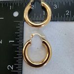 Chunky Hoop Earrings Gold Filled Tube Photo 7