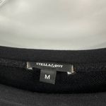 Stella & Dot Black Striped Raglan Sleeve Pullover Layered Top Size Medium Photo 5