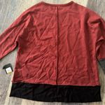 Jones New York NEW WOMEN'S LONG SLEEVE TOP Brick Combo Small Photo 2