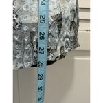 89th & Madison Chiffon Paisley White/Silver/Gold Cowl Sleeveless Blouse‎ Size M Silver Size M Photo 2