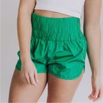 Free People Shorts kelly Green lined medium elastic waist the way home Photo 0