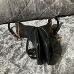 Nanette Lepore Nanette Lapore Black Strappy Heels Gold Chain 6 slip on sandal square toe party Photo 9