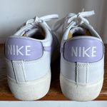 Nike  Blazer White and‎ Purple Sneakers Size 11 Very Gently Used Photo 3