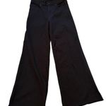 EXPRESS Wide Leg High Rise Fringe Hem Jeans in Washed Black, Sz 2 Short Photo 2