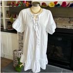 Lucky Brand  White Tiered Resort Mini Dress Photo 1