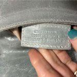 Dorse In Pelle Distressed Metallic Italian Leather Gun Metal Crossbody Silver Photo 5