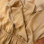 EXPRESS Ruffle Faux Wrap Long Sleeve Mini Dress – Mustard Yellow – Size S Photo 3