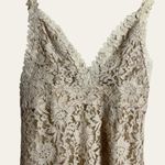 Masala Beige Floral Lace Plunge V Photo 5