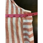 Nicole Miller NY Linen Sleeveless Tank Top Women's Medium Red Striped Nautical Photo 10