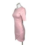 Missguided  Pink Round Neck Short Sleeve Stretch Mini Bodycon Sheath Dress Sz 6 Photo 1