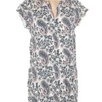 Madewell 100% Silk Floral Paisley Print Popover Dress Pink Blue Size XS Photo 3