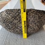 Vintage Indeed Black Beaded Straw Boho Oversized Basket Bag Made in Philippines Tan Photo 9