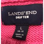 Lands' End Lend’s End Drifter Hot Pink Sweater Large 14/16 Long Sleeve Pullover Round Neck Photo 6