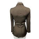 ZARA Brown Satin Silk Keyhole Long Sleeve Fitted Button Down Shirt Top Size XS Photo 1