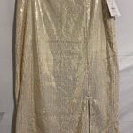 Elegant Gold Sequin Skirt Photo 0