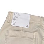 Loft NWT The Girlfriend Mid Rise Utility Jeans Off White Cream Sz 27 / 4 Petite Photo 5