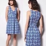 Milly  EUC Blue White Mosaic Dress, 6 Photo 1