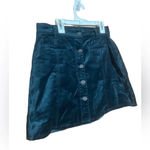 7 For All Mankind  Green Mini Button Up Skirt With Pockets‎ Size 26 Photo 1