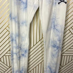 SoulCycle Tie Dye Joggers Blue/White Tie Waist Photo 4