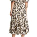 Moon River Black Floral Print Puff Sleeve with Halter Midi Dress Size Small NWT Photo 8