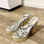 Naked Zebra NEW EGO Silver Chunky Heels Size 7. Photo 9
