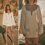 Alexis Cream Azize Split Sleeve Chain Mini Dress Size Small Photo 2