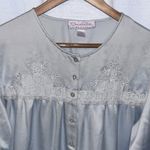 Oscar de la Renta  Pink Label Med‎ Pale Blue Nightgown Demure Early 2000s Granny Photo 5