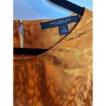 Marc New York  Andrew Marc Leopard Copper Blouse Size XL Work Career Fall Photo 3