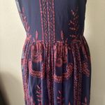 Altar'd State ALTAR’D STATE maxi DRESS Long Navy embroidered sheer halter sz S, beach boho Photo 6