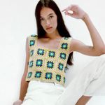 ZARA  Granny Square Crochet Cropped Top Photo 1
