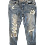 American Eagle  Tomgirl Jeans Womens 8 Distressed Boyfriend Fit Medium Wash Denim Photo 0