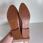 Anthropologie  Sasha Blush Pink Leather Slip On Cut-Out Flats Photo 7