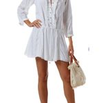 NWT Melissa Odabash Scalett White Mini Cover Up Dress Sz Medium $239 Photo 3