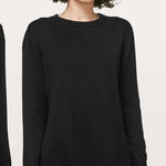 Lululemon Still At Ease Black Vented Pullover Sweater Top Photo 0