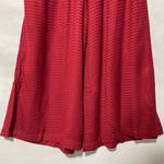 Band Of The Free New Smocked Waist Wide Leg Cropped Pants Red Chevron Size Small Photo 8