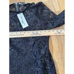 Lace Crochet Top With Velour Collar Black Small Whimsy Goth Biker Photo 8
