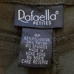 Rafaella  PETITES Straight Leg Pants Olive Green Size 4P Photo 5