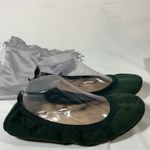 YOSI NEW YORK FOLDABLE TRAVEL BALLET FLATS WOMEN MICROSUEDE GREEN SZ 10 PREOWN Photo 5
