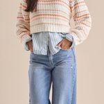 Altar'd State NEW Altar’d State Cropped Striped Sweater Size XL NWT Photo 1